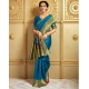 Women's Silk Blend Zari Weaving Saree With Unstitched Blouse 5.5Mtr (Turquoise)