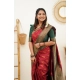 Women's Litchi silk Printed Saree With Unstitched Blouse (Red) Women's Litchi silk Printed Saree With Unstitched Blouse (Red)