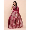 Women's Banarasi Silk Printed Saree With Unstitched Blouse 5.5Mtr (Magenta) Women's Banarasi Silk Printed Saree With Unstitched Blouse 5.5Mtr (Magenta)