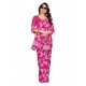 Women's Georgette Printed Saree With Unstitched Blouse 5.5Mtr (Pink)