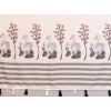 Women's Linen Cotton Printed Saree With Unstitched Blouse 5.5Mtr (Off White)