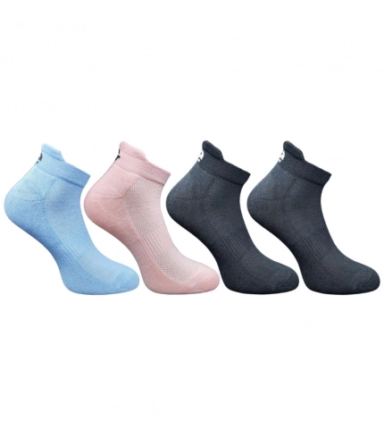 4_Pair Set Unisex Casual Cotton Printed Ankle Length Socks (Multicolor)