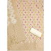 Women's Banarasi Silk Printed Unstitched Salwar Suit Material With Dupatta (White, 3Mtrs)