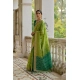 Women's Silk_Blend Ethnic Ikat Pattern Saree With Unstitched Blouse 5.5Mtr (Light_Green)