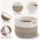 Cotton Kidi 9x7 Inch Pack of 3 Storage Basket For Clothes (Kidi White)