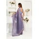 Women's Linen Cotton Printed Ready To Wear Saree With Unstitched Blouse 5.5 Mtr (Light_Lavender)