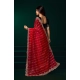 Women's Net Sequence Saree With Unstitched Blouse 5.5Mtr (Red) Women's Net Sequence Saree With Unstitched Blouse 5.5Mtr (Red)