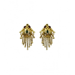 Women's Pack of_2 Brass Gold-Plated Earrings (Gold)