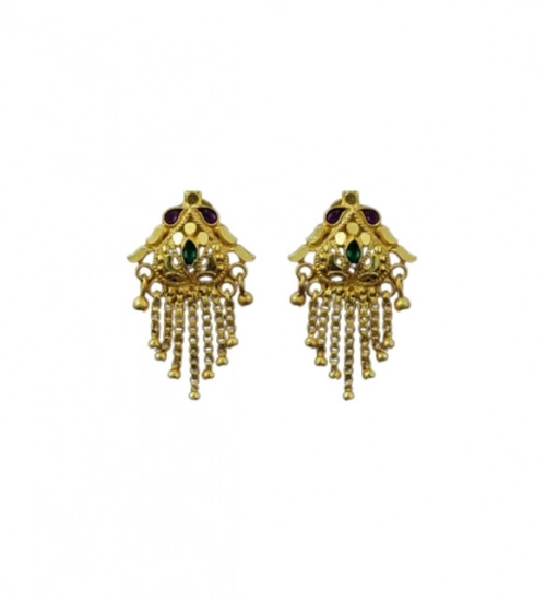 Women's Pack of_2 Brass Gold-Plated Earrings (Gold)