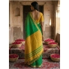 Women's Cotton Printed Saree With Unstitched Blouse 5.5Mtr (Green) Women's Cotton Printed Saree With Unstitched Blouse 5.5Mtr (Green)