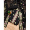 Women's Banarasi Silk Printed Unstitched Salwar Suit Material With Dupatta (Black, 3Mtrs) Women's Banarasi Silk Printed Unstitched Salwar Suit Material With Dupatta (Black, 3Mtrs)