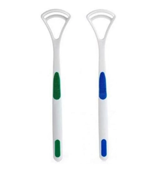 Pack Of 3_Double Edged Plastic Tongue Cleaner (Color: Assorted )