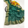 Women's Vichitra Silk Printed Saree With Unstitched Blouse 5.5Mtr (Green) Women's Vichitra Silk Printed Saree With Unstitched Blouse 5.5Mtr (Green)