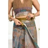 Women's Faux Linen Printed Ready to wear Saree With Unstitched Blouse 5.5Mtr (Multicolor) Women's Faux Linen Printed Ready to wear Saree With Unstitched Blouse 5.5Mtr (Multicolor)