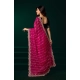 Women's Net Sequence Saree With Unstitched Blouse 5.5Mtr (Pink)