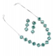 Women's Brass Silver Plated Necklace set (Turquoise) Women's Brass Silver Plated Necklace set (Turquoise)