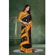 Women's Soft Pure Cotton Printed Saree With Unstitched Blouse 5.5Mtr (Black)