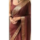 Women's Vichitra Silk Printed Saree With Unstitched Blouse 5.5Mtr (Brown) Women's Vichitra Silk Printed Saree With Unstitched Blouse 5.5Mtr (Brown)
