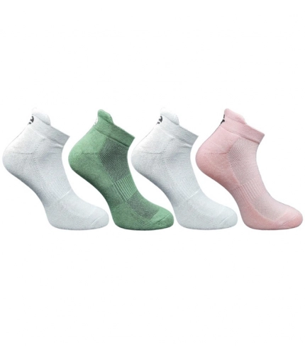 4_Pair Set Unisex Casual Cotton Printed Ankle Length Socks (Multicolor)