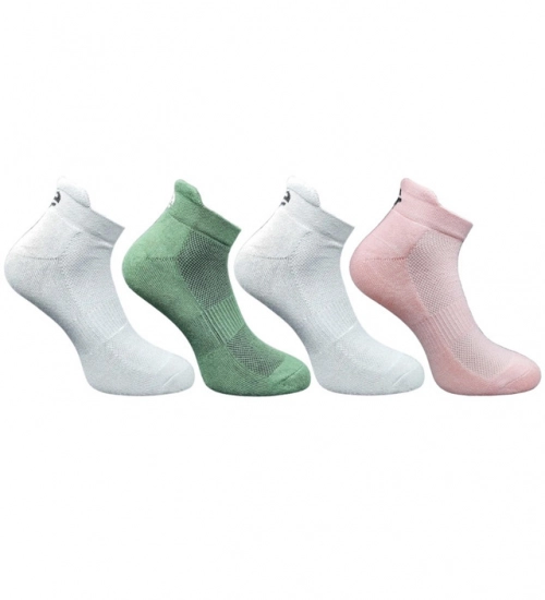 4_Pair Set Unisex Casual Cotton Printed Ankle Length Socks (Multicolor)