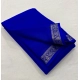 Women's Crepe Chit Pallu Solid Saree With Unstitched Blouse 5.5Mtr (Blue) Women's Crepe Chit Pallu Solid Saree With Unstitched Blouse 5.5Mtr (Blue)