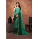 Women's Chiffon Embroidred Saree With Unstitched Blouse 5.5Mtr (Dark Green) Women's Chiffon Embroidred Saree With Unstitched Blouse 5.5Mtr (Dark Green)