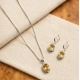 Women's Brass Silver Plated Pendant Set (Yellow) Women's Brass Silver Plated Pendant Set (Yellow)