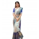 Women's Litchi silk Printed Saree With Unstitched Blouse (Off White) Women's Litchi silk Printed Saree With Unstitched Blouse (Off White)