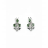 Women's Brass Silver Plated Necklace set (Green)