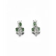 Women's Brass Silver Plated Necklace set (Green)