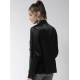 Women's Polyester Solid Long Sleeves Top (Black) Women's Polyester Solid Long Sleeves Top (Black)