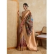 Women's Silk Printed Saree With Unstitched Blouse 5.5Mtr (Brown) Women's Silk Printed Saree With Unstitched Blouse 5.5Mtr (Brown)