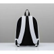 Unisex PU Leather Solid Medium Zipper Backpack (Grey)