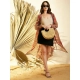 Women's Polyester Spandex Solid Side Zip Skirt (Black)