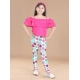 Girl's Cotton Lycra Floral Elasticated Jeggings (Multicolor) Girl's Cotton Lycra Floral Elasticated Jeggings (Multicolor)