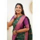 Women's Litchi silk Printed Saree With Unstitched Blouse (Green) Women's Litchi silk Printed Saree With Unstitched Blouse (Green)