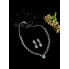 Women's Brass Silver Plated Necklace set (Turquoise)