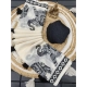 Women's Linen Cotton Printed Saree With Unstitched Blouse 5.5Mtr (Cream &amp; Black)