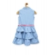 Girl's Denim Embellished Sleeveless Dress with Belt (Light Blue) Girl's Denim Embellished Sleeveless Dress with Belt (Light Blue)
