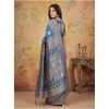 Women's Silk Blend Printed Saree With Unstitched Blouse 5.5Mtr (Sky Blue) Women's Silk Blend Printed Saree With Unstitched Blouse 5.5Mtr (Sky Blue)