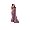 Women's Linen Cotton Printed Saree With Unstitched Blouse 5.5Mtr (Wine ) Women's Linen Cotton Printed Saree With Unstitched Blouse 5.5Mtr (Wine )