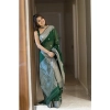Women's Soft Lichi Silk Printed Saree With Unstitched Blouse 5.5Mtr (Green) Women's Soft Lichi Silk Printed Saree With Unstitched Blouse 5.5Mtr (Green)