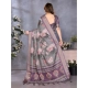 Women's Cotton Silk  Printed Saree With Unstitched Blouse 5.5Mtr (Wine )