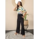 Women's Polyester Floral Half Sleeves Jumpsuit (Multicolor) Women's Polyester Floral Half Sleeves Jumpsuit (Multicolor)