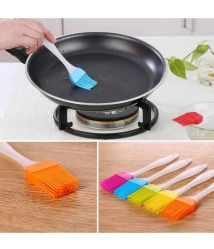 Pack Of 10_Silicone Oil Brush – Heat Resistant Cooking And Baking Basting Brush (Color: Assorted )