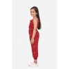 Girl's Rayon Floral Sleeveless Jumpsuit (Red) Girl's Rayon Floral Sleeveless Jumpsuit (Red)