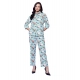 Women's Polyester Floral 3-4th Sleeve Co-Ord Set (Multicolor) Women's Polyester Floral 3-4th Sleeve Co-Ord Set (Multicolor)