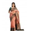 Women's Soft Lichi Silk Printed Saree With Unstitched Blouse 5.5Mtr (Peach) Women's Soft Lichi Silk Printed Saree With Unstitched Blouse 5.5Mtr (Peach)
