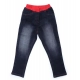 Girl's Denim Ribbed Elasticated Jeans (Black) Girl's Denim Ribbed Elasticated Jeans (Black)