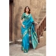 Women's Silk Blend Woven Saree With Unstitched Blouse 5.5 Mtr (Aqua_Blue)